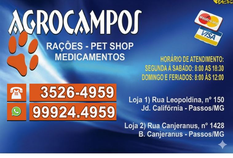 Banner .AGROCAMPOS RAÇÕES E PET SHOP